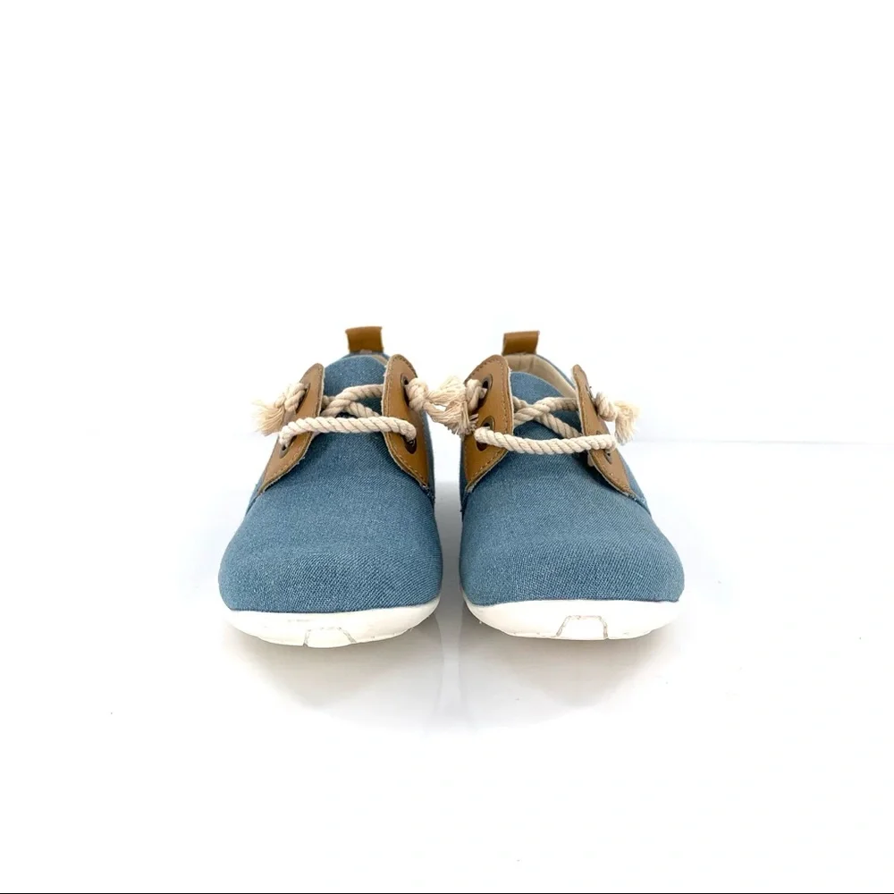 Ros Hommerson Sneakers Denim Rope Laces Calypso Coastal Slip On Sneakers Size 6
